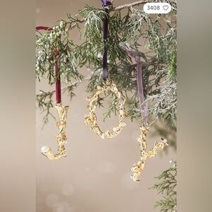 Anthropologie’s Aurelia Gold Monogram Ornament, NWT